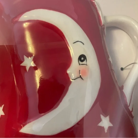 NIB JOHANNA PARKER LUNA SUGAR BOWL & CREAMER SET Laughing Moon Ceramic Coffee - Picture 7 of 12